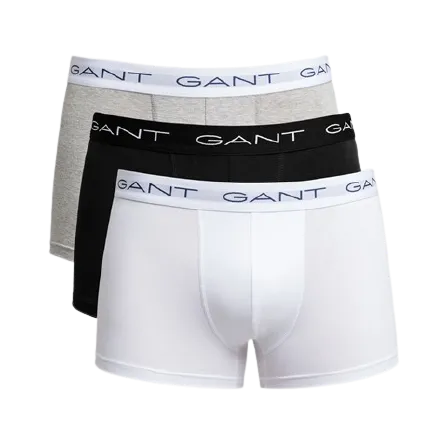 3-Pack Trunks - Grey Melange (White, Black, Grey)