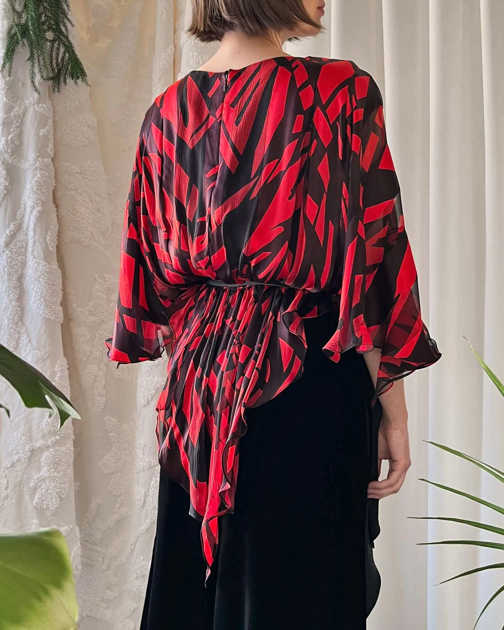 80s Mignon Silk Velvet Ensemble | S