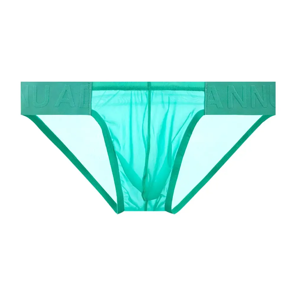 ADANNU Men's Sexy High-Cut Oxhorn Mesh Briefs