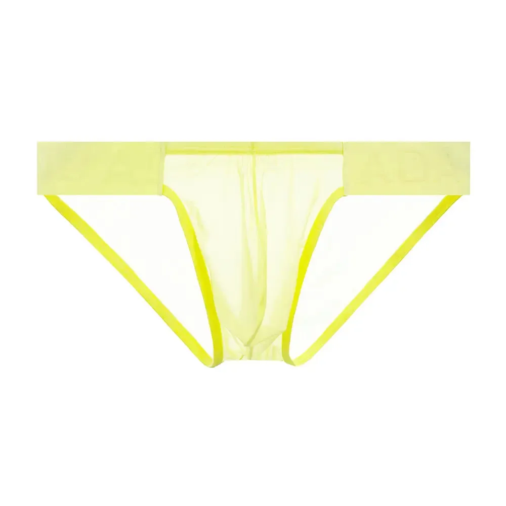 ADANNU Men's Sexy High-Cut Oxhorn Mesh Briefs