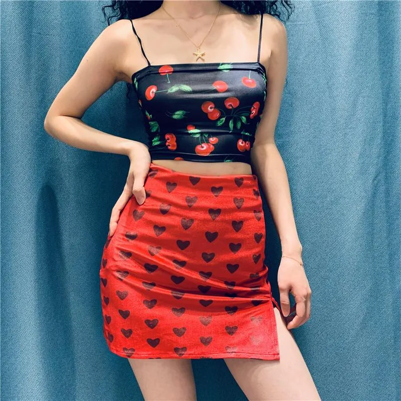 Hearts High Waist Skirt SD01104