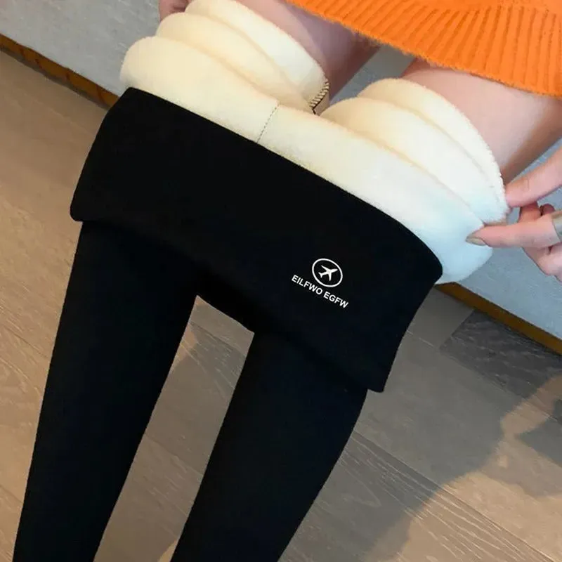 Leggings Women Underwear Thermal Waist Fleece Tight Warm