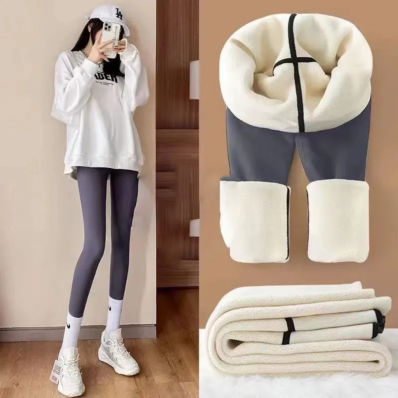 Leggings Women Underwear Thermal Waist Fleece Tight Warm