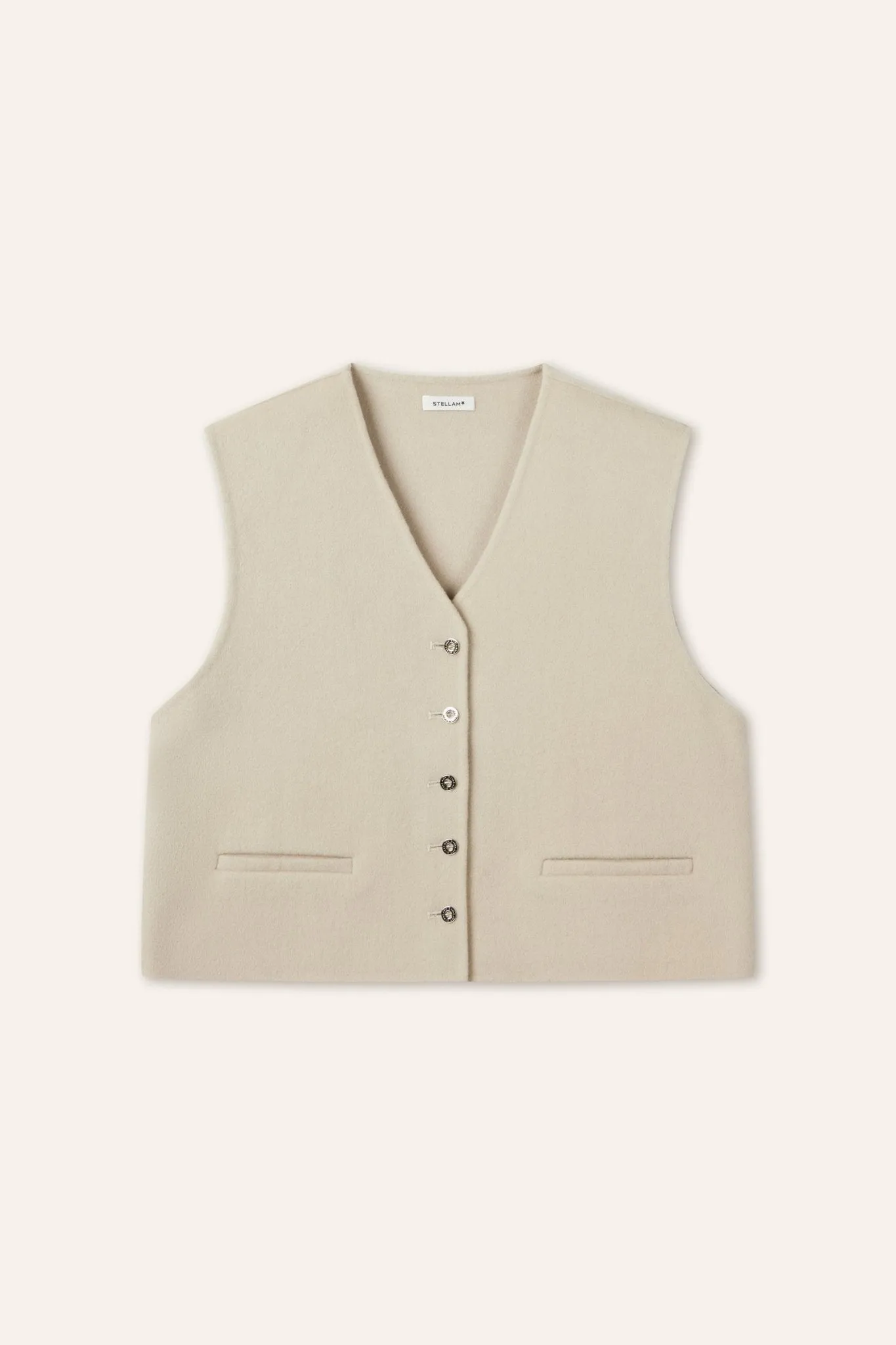 LULU cashmere-blended gilet (Beige)