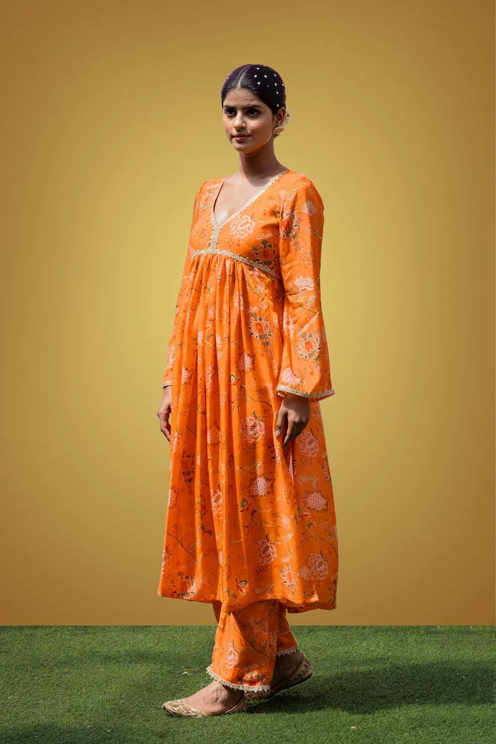 Mehfil Orange Twin Set
