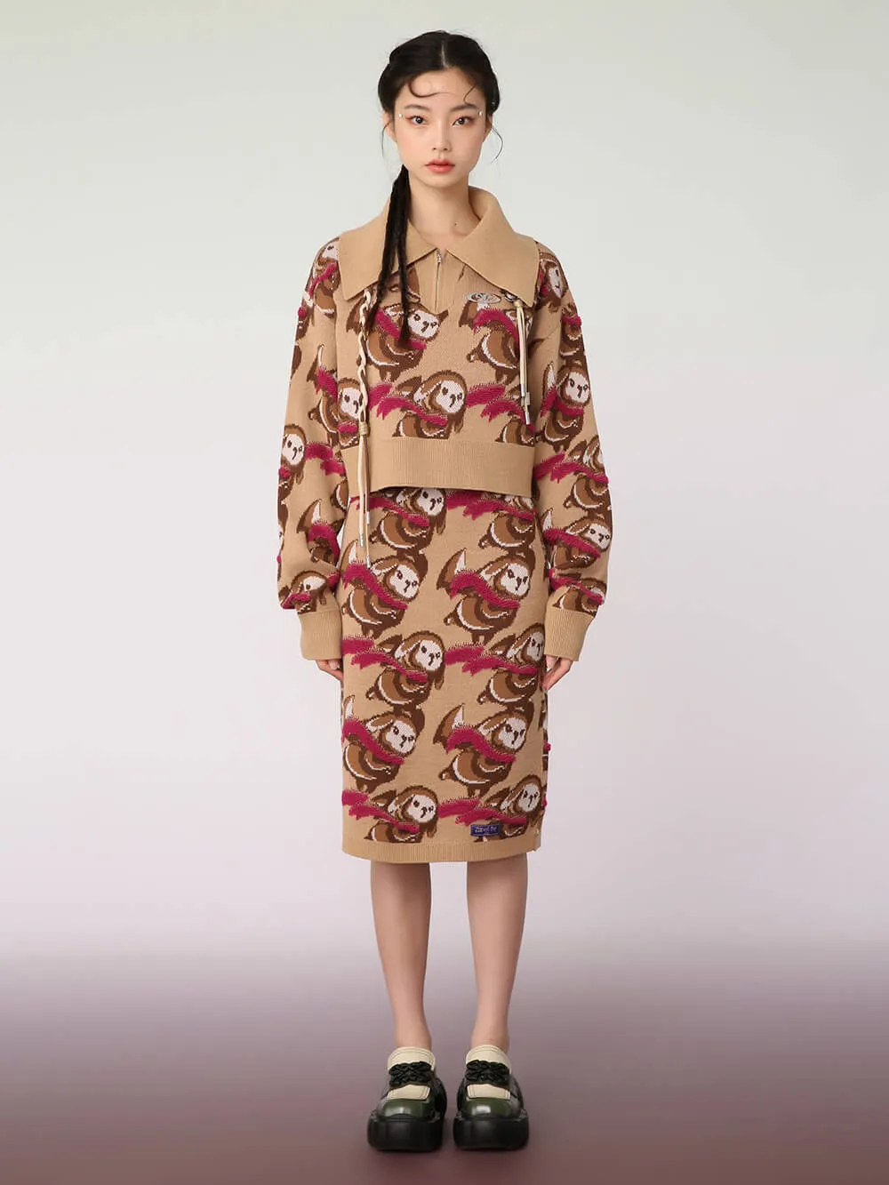 MUKZIN H-Shape With Cute Printing Skirt