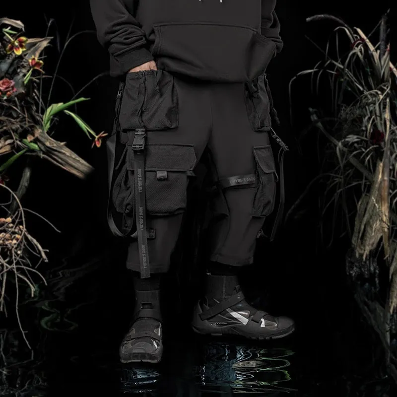 Multi Pockets Cargo Pants Men Hip Hop Streetwear Tactical Function Trouser Techwear  Harajuku Joggers Men