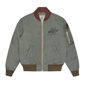 Nylon Shell Bomber Jacket Olive