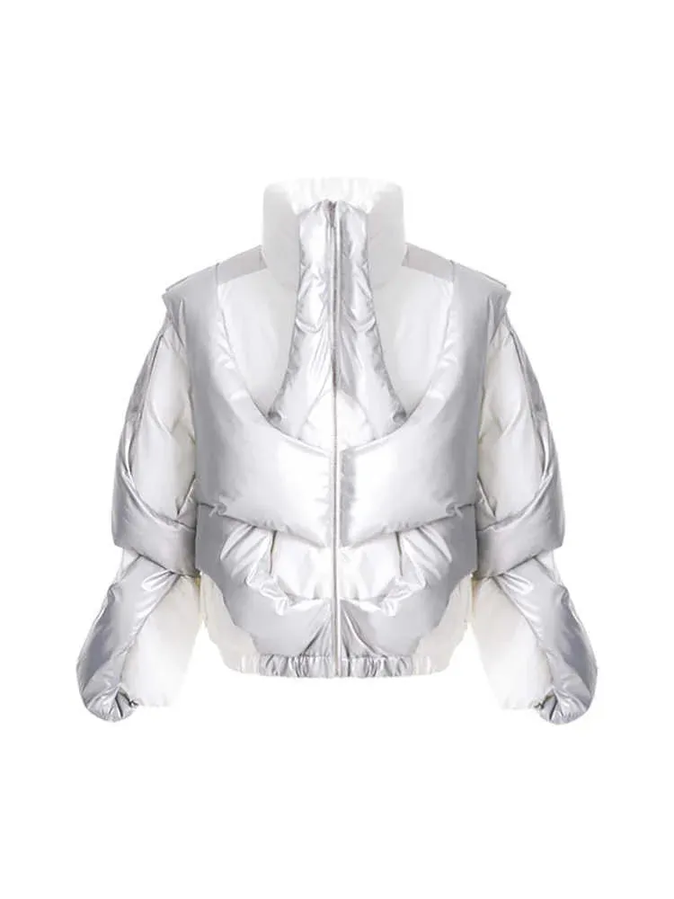 Opium Geometric Winter Puffer Jacket