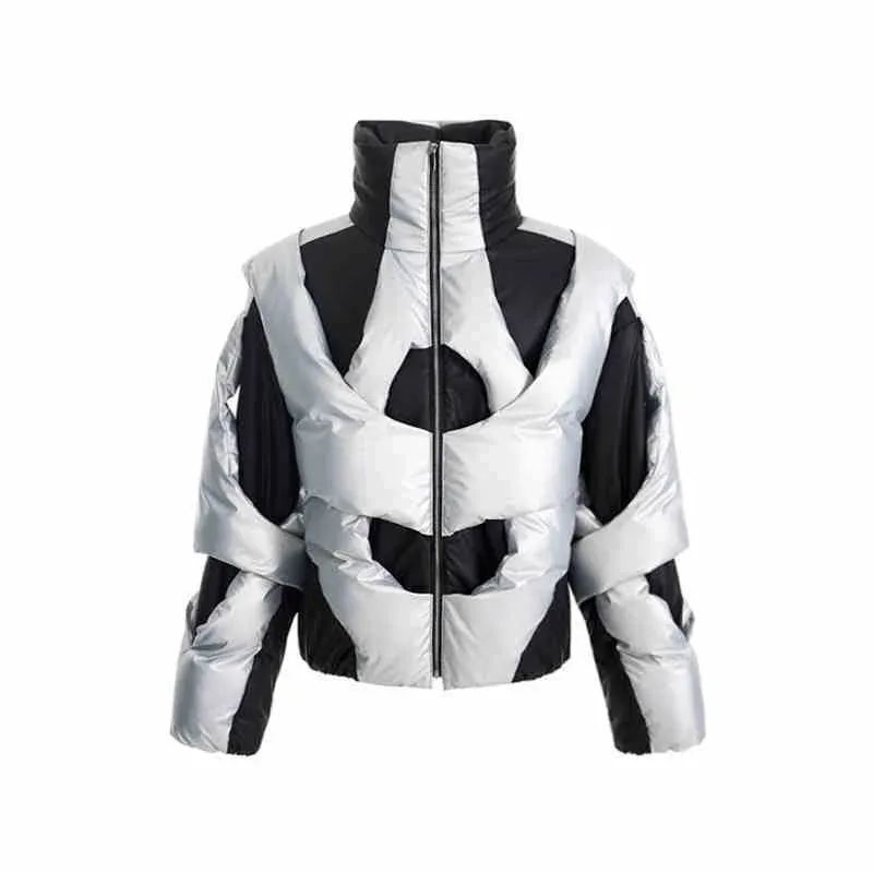 Opium Geometric Winter Puffer Jacket