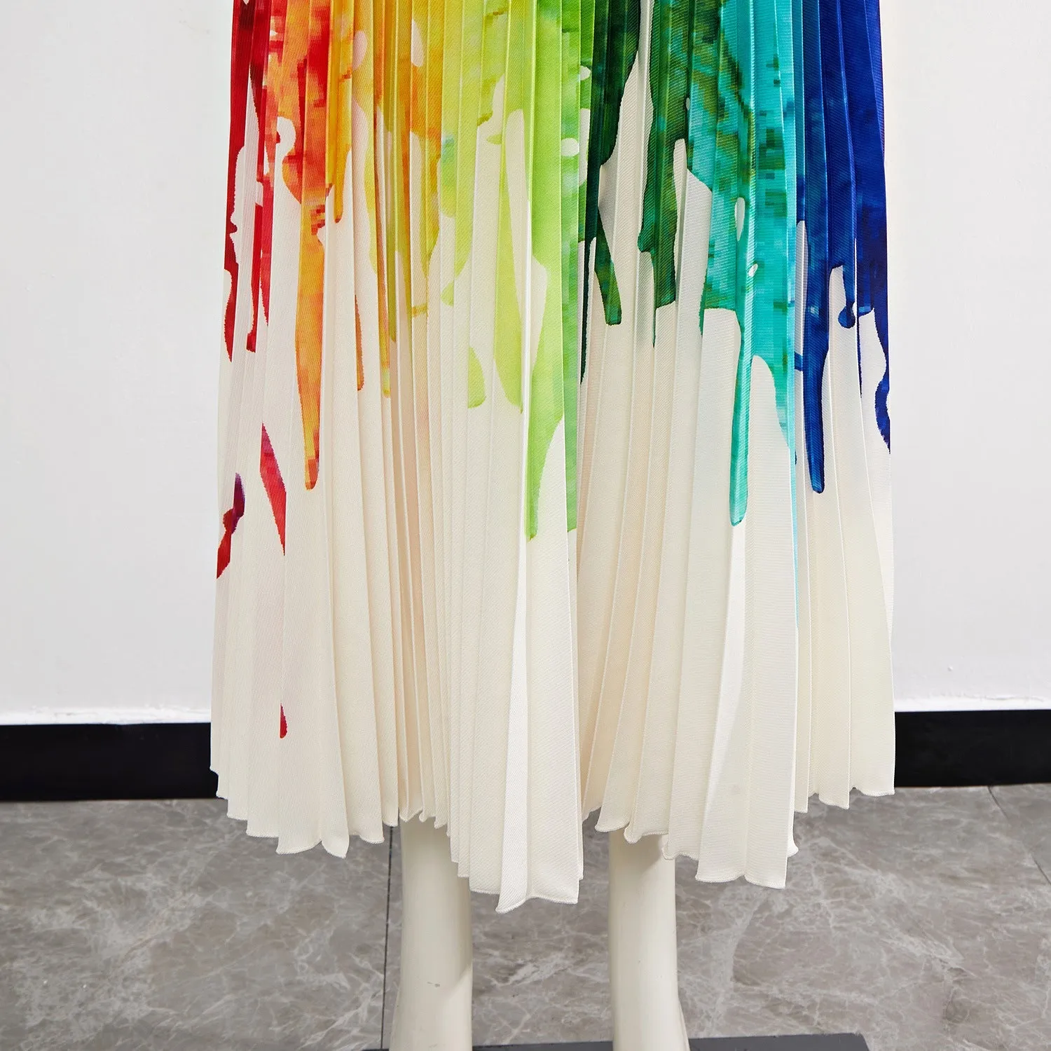 Pre Order:  Rainbow Paint Pleated Set