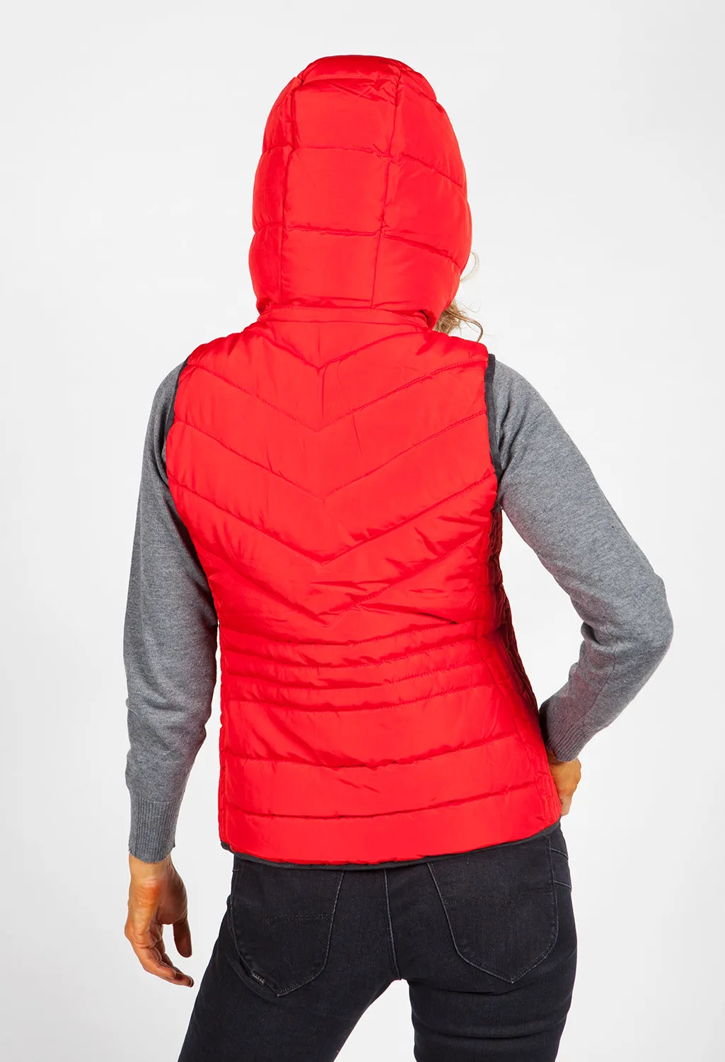 Red Hooded Gilet