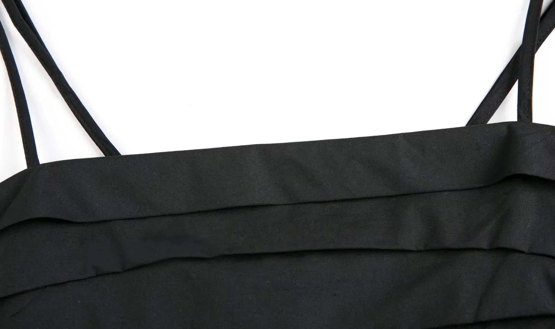 Retro Solid Color Outer Wear Underwear Slim Waist Elegant Dress Summer Pleated Suspender Midi Dress