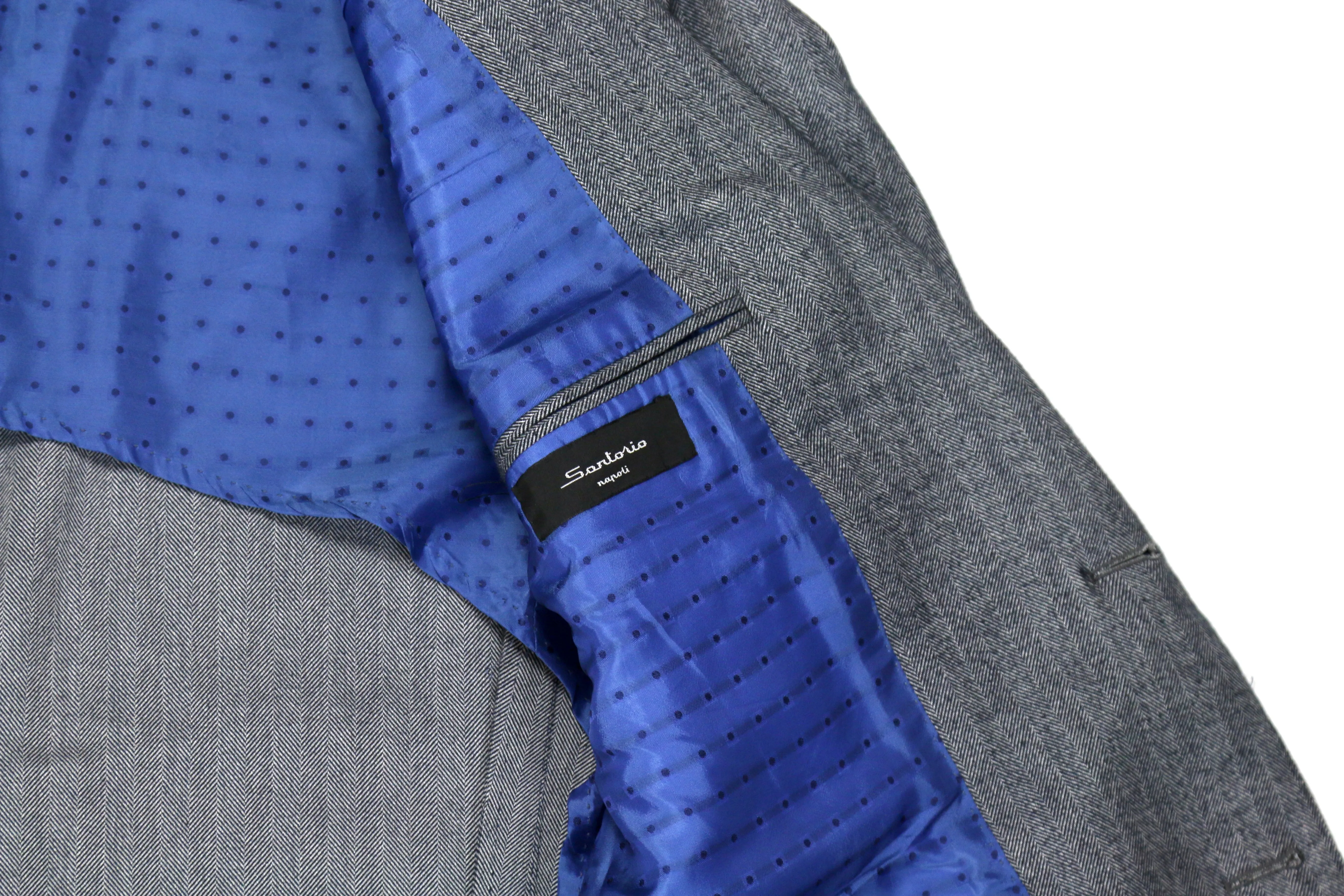 Sartorio Napoli - Grey Herringbone Wool Sports Jacket 52