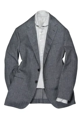 Sartorio Napoli - Grey Herringbone Wool Sports Jacket 52