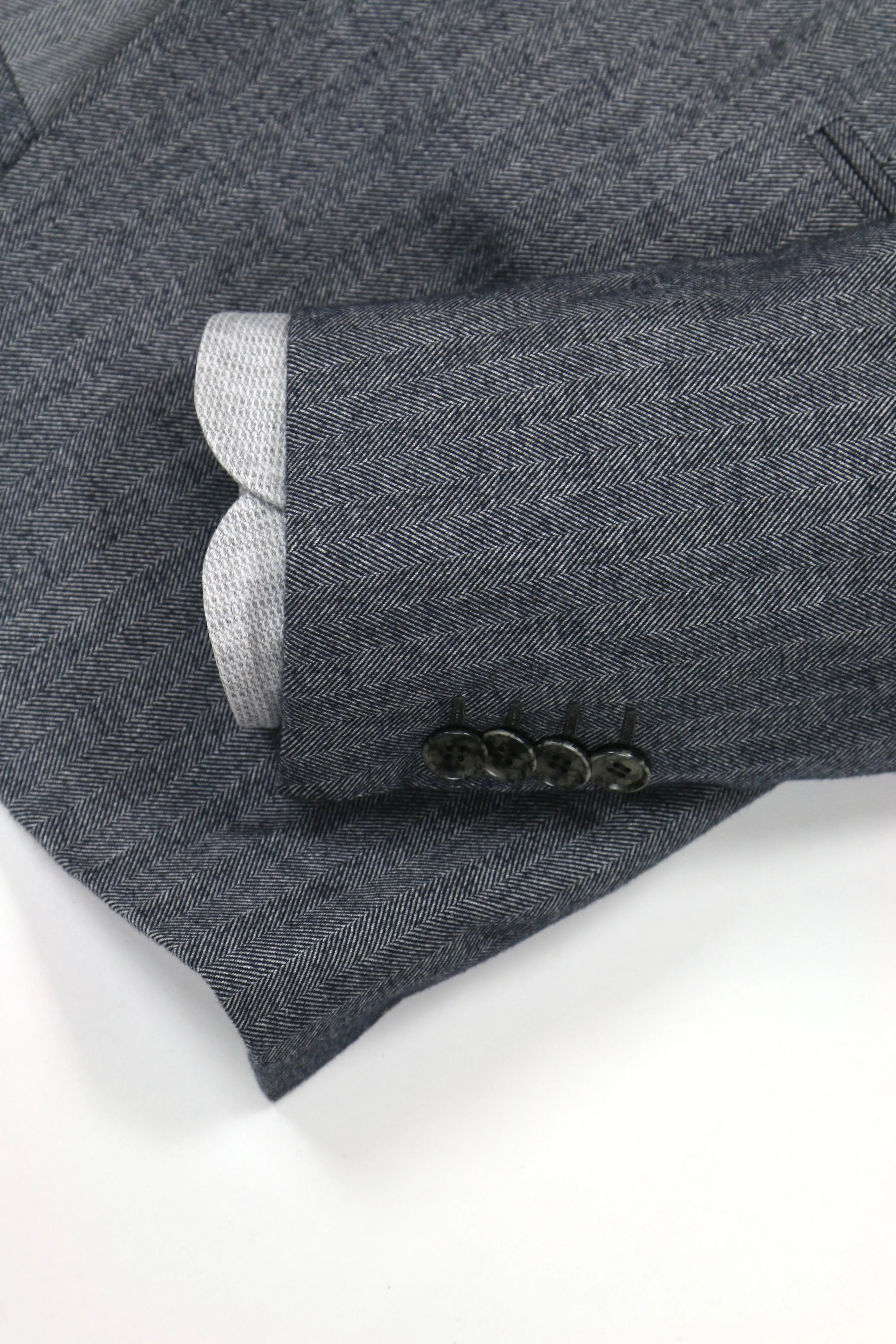 Sartorio Napoli - Grey Herringbone Wool Sports Jacket 52