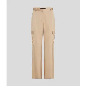 SATIN CARGO PANTS
