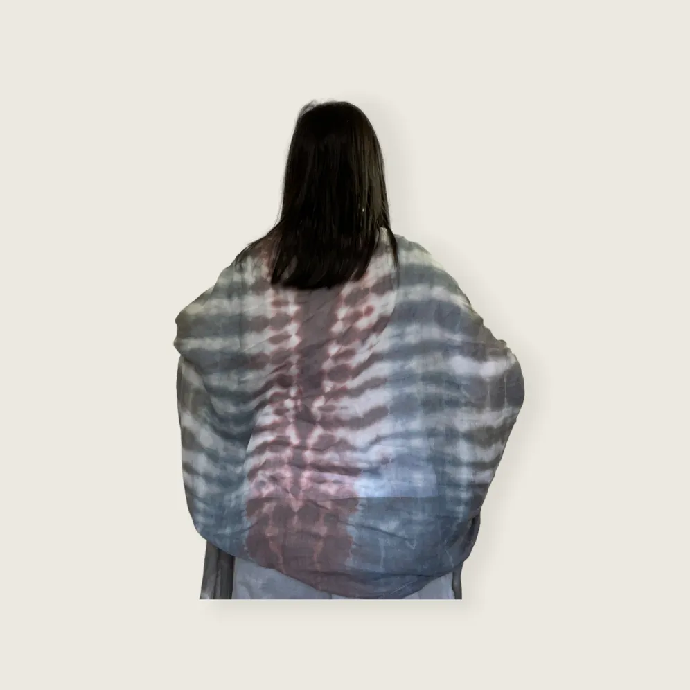 Scarf Soft Lightweight Tie Dye Multicolour