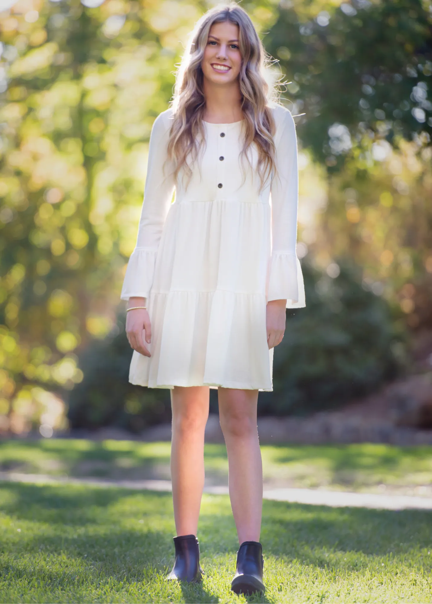 The Zoe Dress Ivory