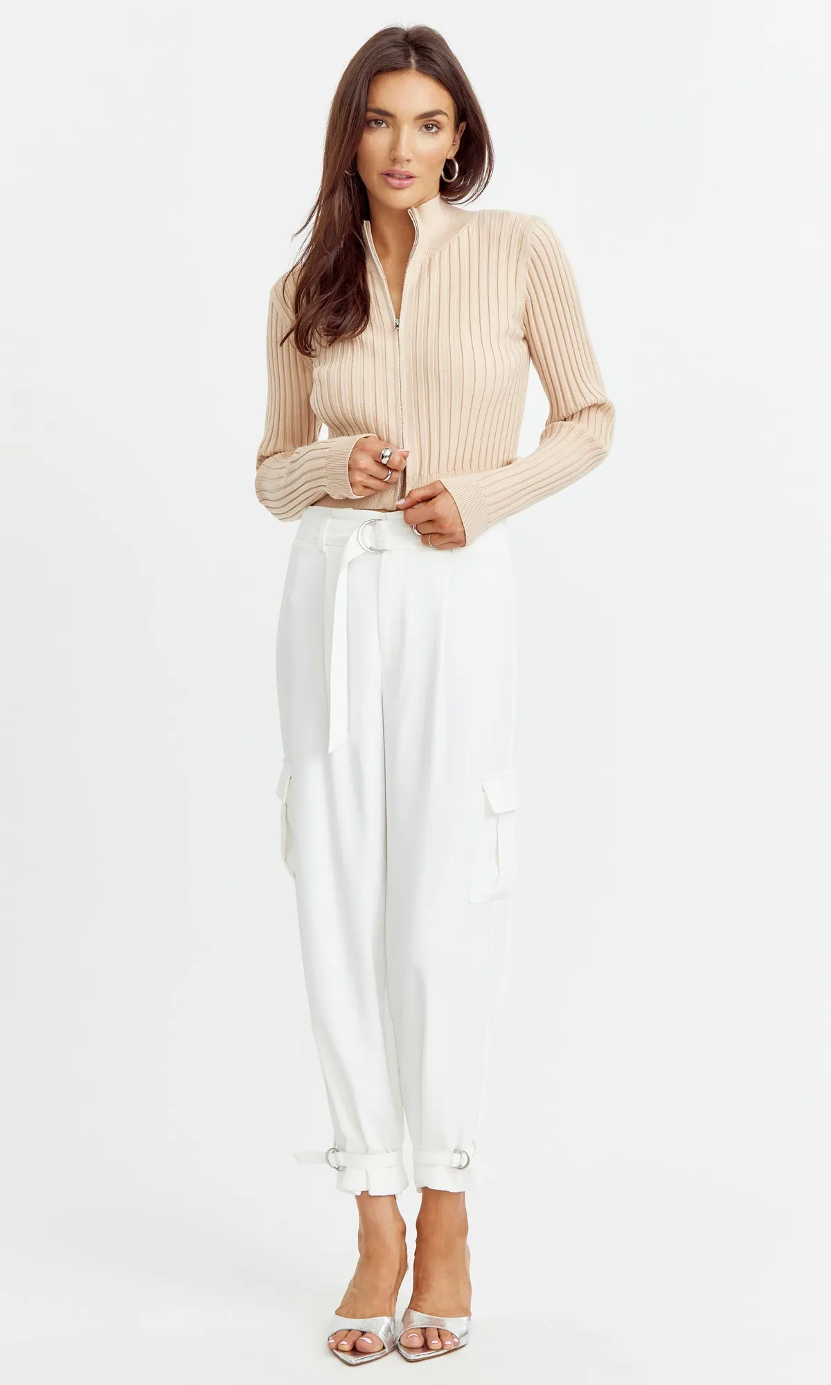 Val Zip Front Knit Top