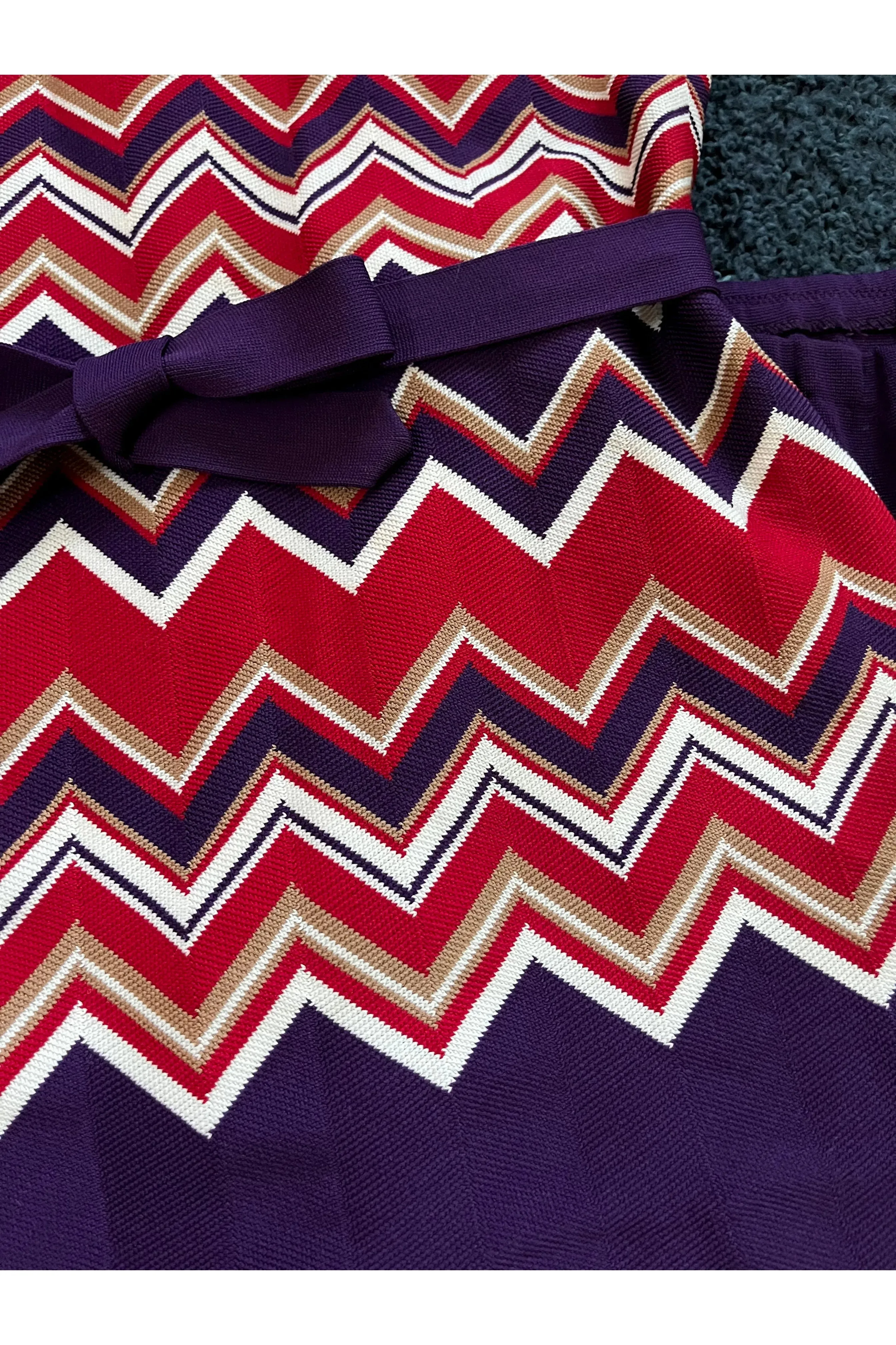 Vintage 60s-70s 2-piece Zig Zag Set