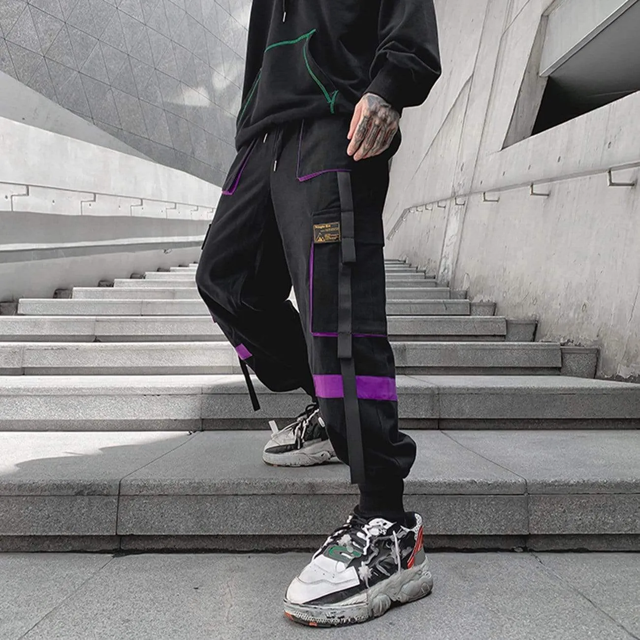 WLS Function Patchwork Multi Pockets Cargo Pants