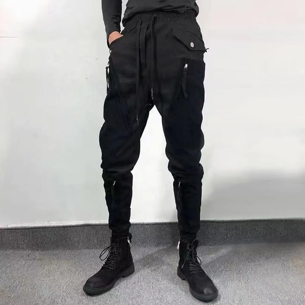 WLS Function Patchwork Zipper Cargo Pants