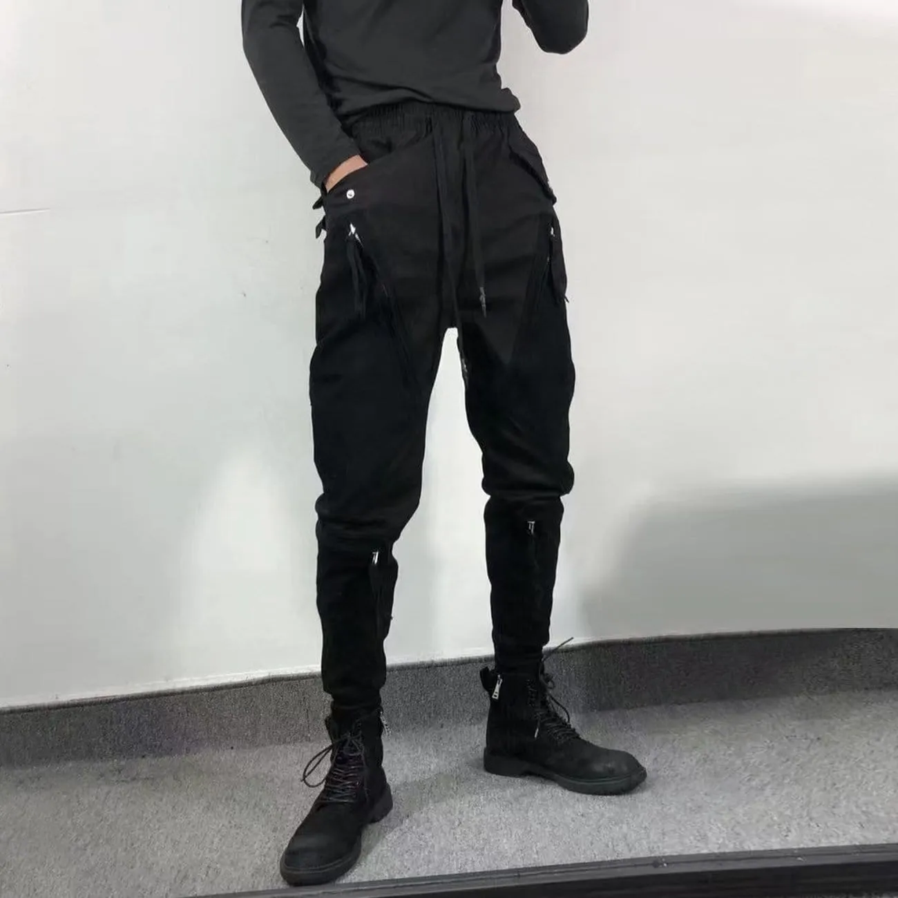 WLS Function Patchwork Zipper Cargo Pants
