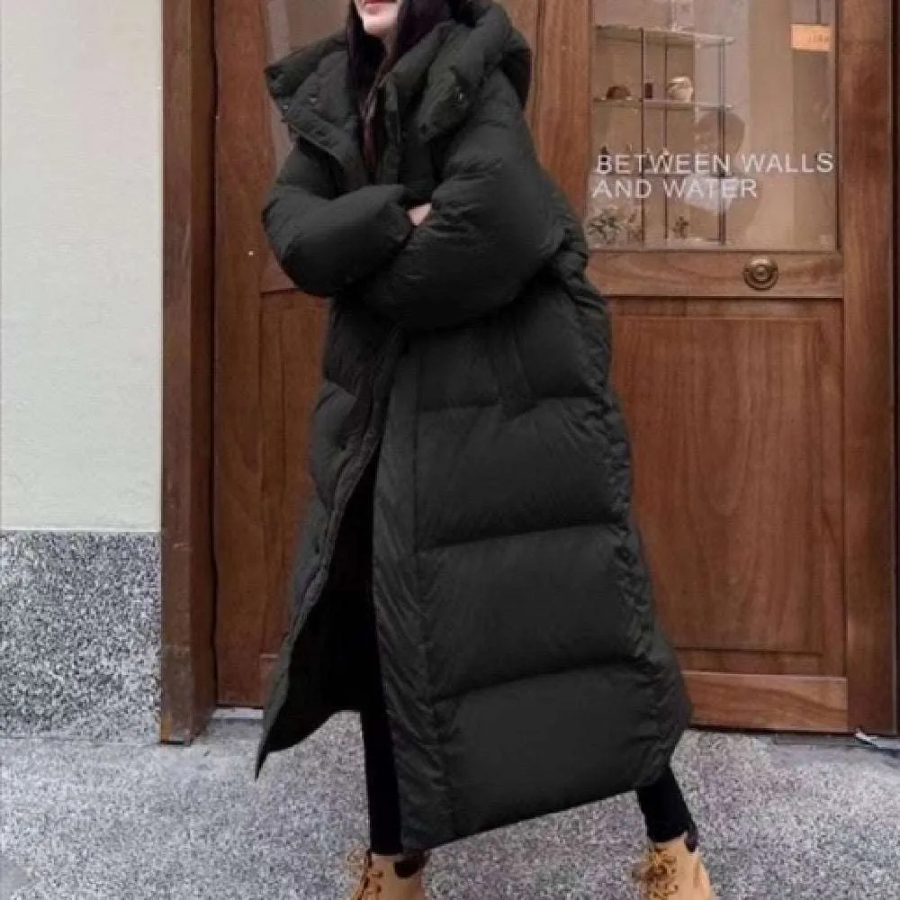 Women's Long Loose Over-knee Cotton-padded Coat